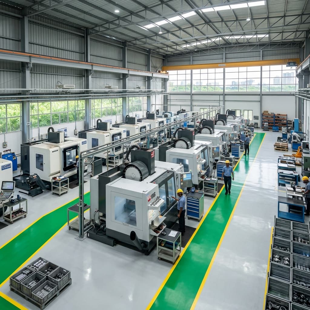 Overview of PAM Industries machining workshop in Pune